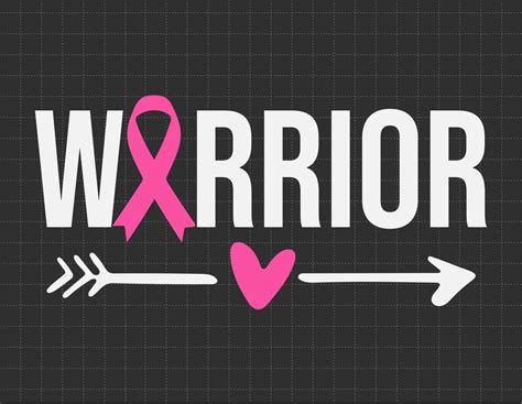 Breast Cancer Warrior Svg Png Pink Ribbon Svg Cancer Survivor Svg