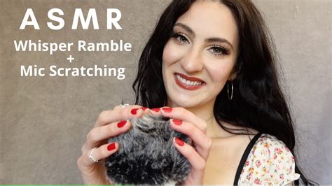 Asmr Fluffy Mic Scratching Whisper Ramble Brain Massage Close Up