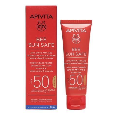 Apivita Bee Sun Safe Crema Antiedad Y Antimanchas Con Color Spf Ml