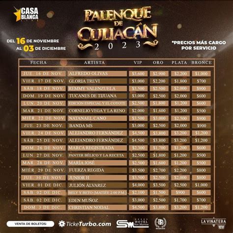 Anuncian Cartelera Oficial Del Palenque Culiac N Checa Qui Nes Y