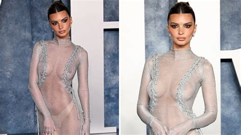 Emily Ratajkowski Shows Off Mostly Naked Body At Vanity Fair Oscars