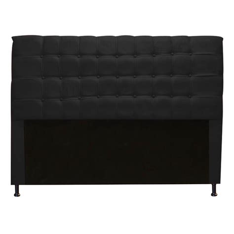 Cabeceira Estofada Dama Botonê para Cama Box 160cm Queen Size Suede