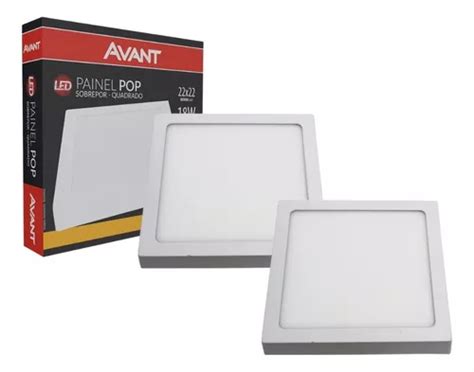 Lámpara plafón led de techo Avant Painel Plafon Led Amarelo Painel