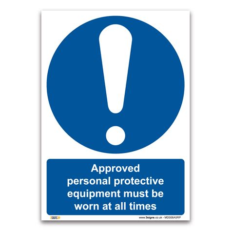 Personal Protective Equipment Should Wear At All Times Sign