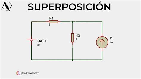 Teorema De Superposici N Circuito Electr Nico Con Dos Fuentes