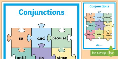 Conjunctions Display Posters Teacher Made