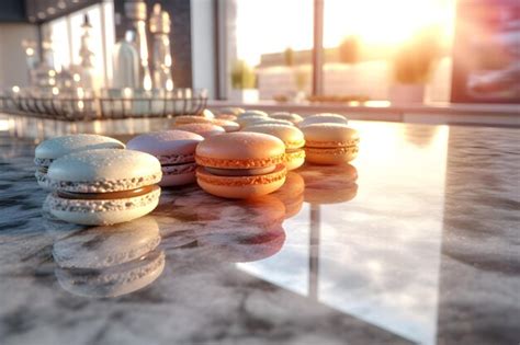 Un Grupo De Galletas En Una Mesa Foto Premium