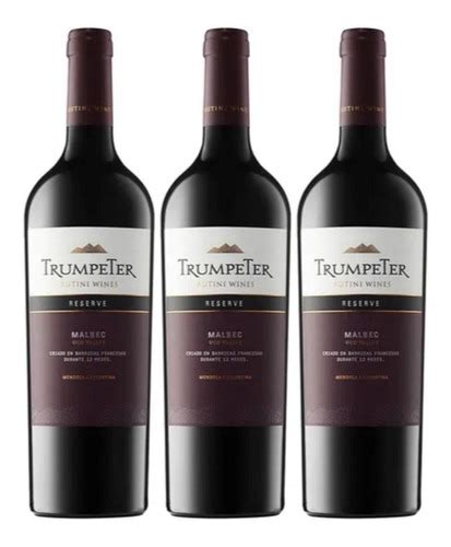 Vino Trumpeter Reserva Malbec 750 Ml X3 Oferta Fullescabio FULLESCABIO