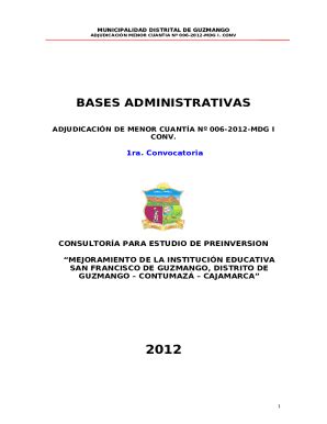 Bases Estndar De Adjudicacin Directa Pblica Doc Template Pdffiller