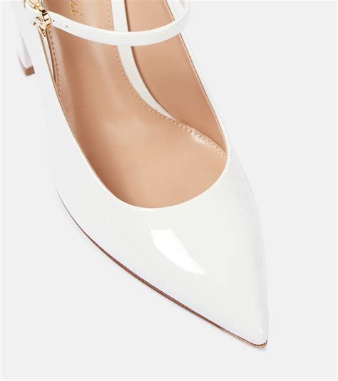 100 Patent Leather Mary Jane Pumps In White Gianvito Rossi Mytheresa