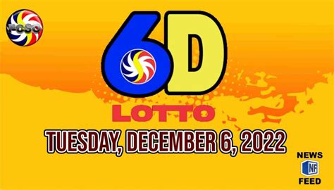 6D Lotto Result Tuesday December 6 2022 Official PCSO Lotto Results