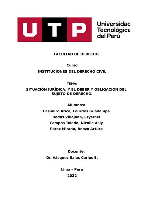 Instituciones TA1 Espero Les Ayude FACULTAD DE DERECHO Curso