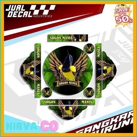 Jual Stiker Decal Tebok Lovebird Batman Sogon Mania Sangkar Kandang