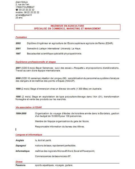 Exemple Cv Curriculum Vitae Laboite Cv Fr