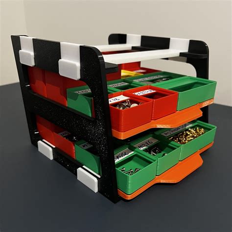 4x4 Gridfinity 3 Tray Storage Rack R3dprinting