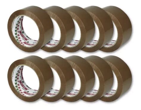 Kit 10 Rolos De Fita Adesiva Marrom Fit pel 48mm X 45m Frete grátis