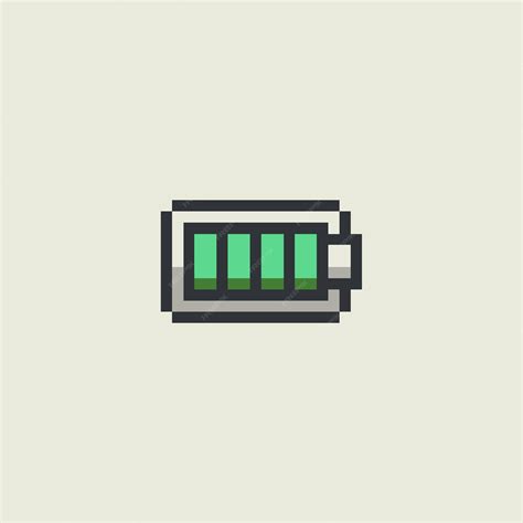 Premium Vector Pixel Art Battery Icon