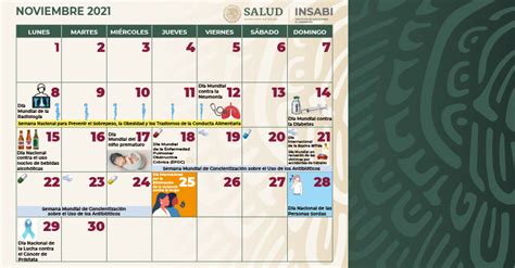 Calendario Insabi Noviembre Instituto De Salud Para El Bienestar