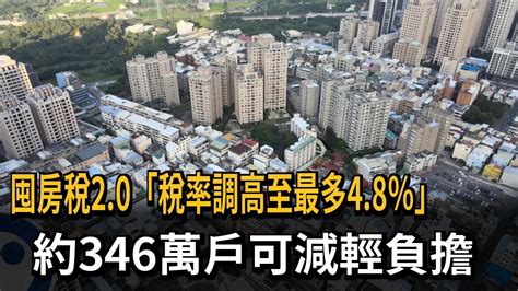 囤房稅2 0「稅率調高至最多4 8％」 約346萬戶可減輕負擔－民視新聞 Youtube