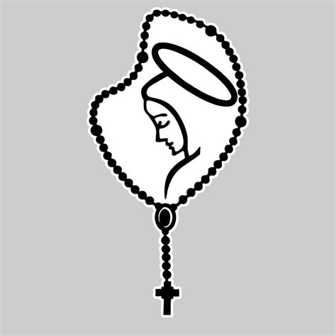 Sticker Vinyl Virgin Mary Rosary New Color Religious Designs Cars