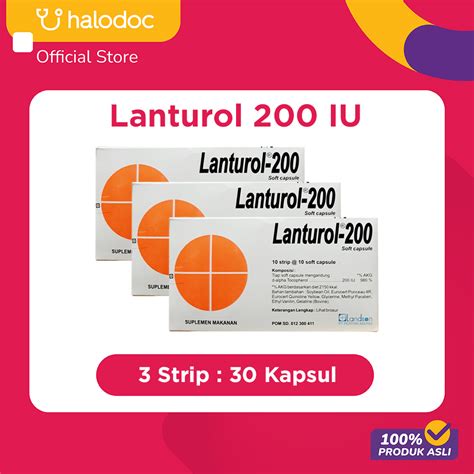 Jual Lebih Hemat Lanturol Vitamin E Iu Kapsul Strip Isi