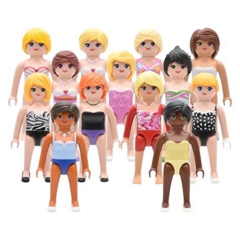 PLAYMOBIL FIGURINE FEMME Modèle Avec Colorés Yeux sous Vêtements Bikini