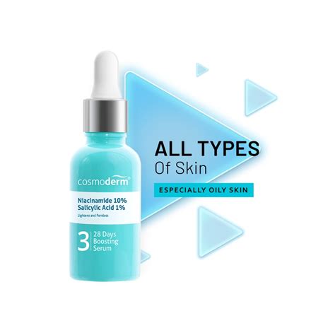 Cosmoderm Niacinamide 10 Salicylic Acid 1 28 Days Boosting Serum 30ml Shopee Malaysia