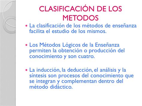 Clasificacion De Los Metodos De Enseñanza Aprendizaje Cómo Enseñar