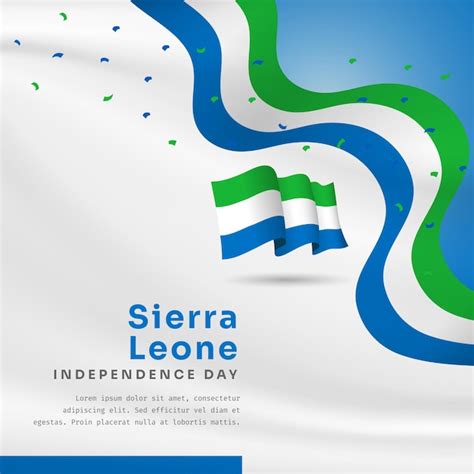 Premium Vector Square Banner Illustration Of Sierra Leone