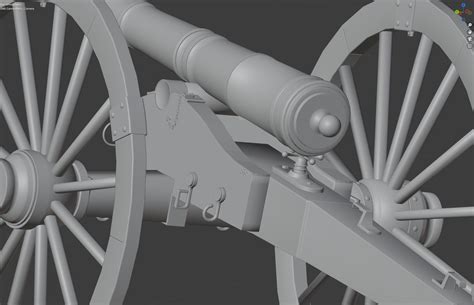 Civil War Cannon Replica 3D | CGTrader