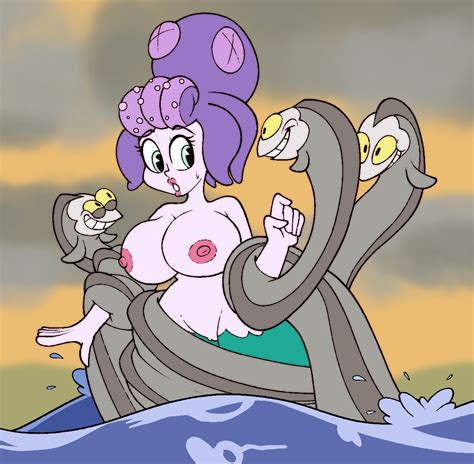 Rule 34 Areolae Big Breasts Bondage Cala Maria Cuphead Game Eel