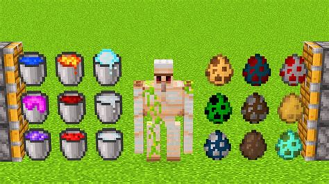 X777 Minecraft Eggs And X300 Iron Golem And X777 New Buckets Combined