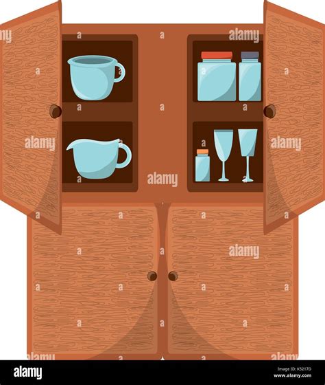 Cupboard Vector Illustration Stock Vector Image Art Alamy