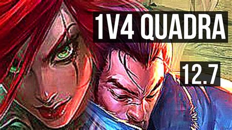 Katarina Vs Yasuo Mid 1v4 Quadra 8 Solo Kills Legendary 1 1m