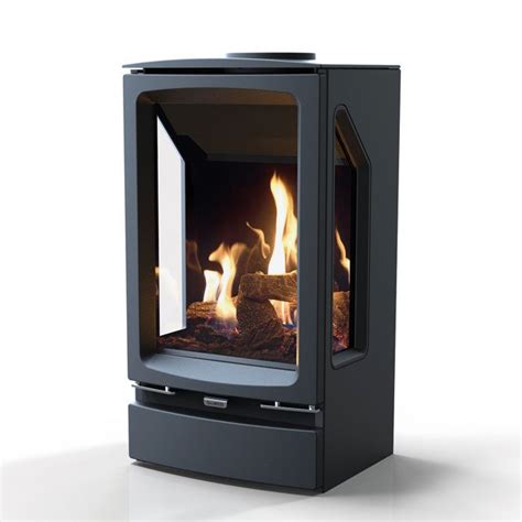 Gazco Vogue Midi T 3 Sided Gas LPG Logburners