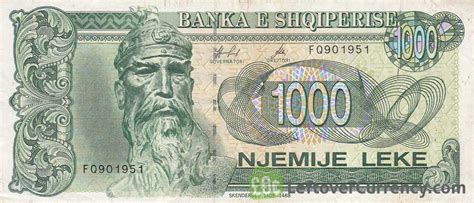 1000 Albanian Lek banknote (Skanderbeg) - Exchange yours for cash