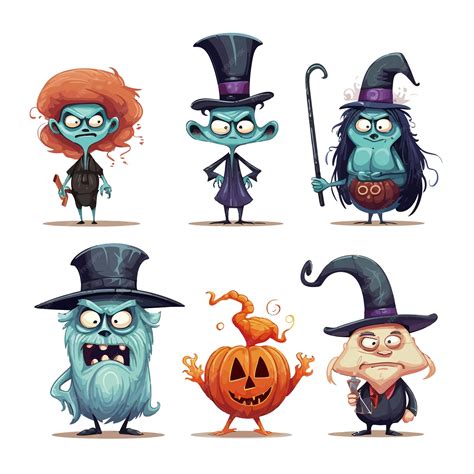 Premium Vector | Vector collection set of halloween pumpkin characters