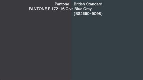 Pantone P C Vs British Standard Blue Grey Bs Side By