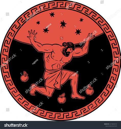 Steal Golden Apples Hesperides Hercules Holds Stock Vector Royalty