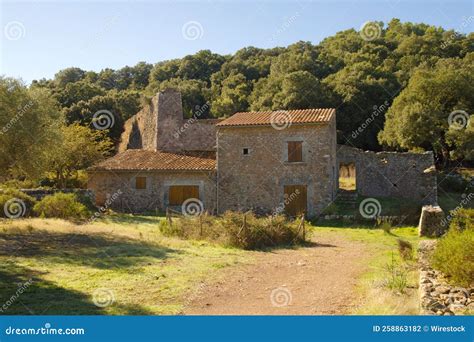 Aerial View of Serra De Tramuntana Mountain Range Surrounded by Buildings in Mallorca Stock ...