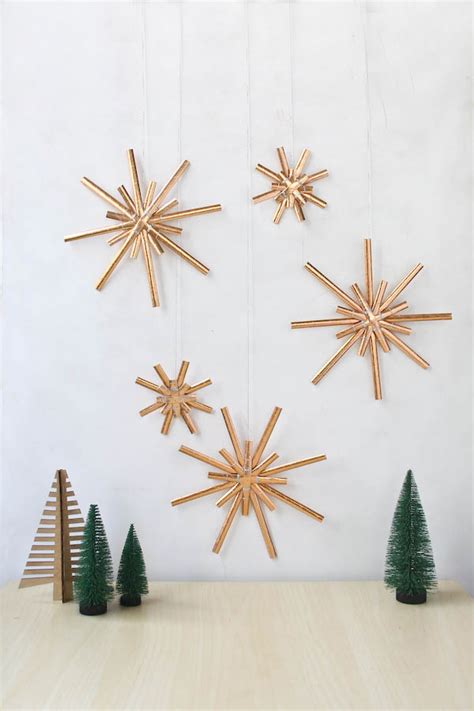 Paper Straw Star Decorations Diy Tutorial By