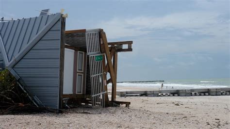 Scenes From Hurricane Helene Flooding Damage And Piles Of Sand On