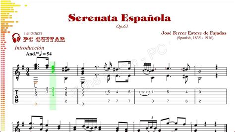 Ferrer Op 63 Serenata Española guitar YouTube