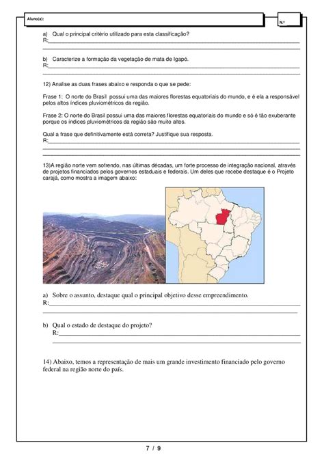 Atividades De Geografia Ano Exerc Cios Provas Avalia Es