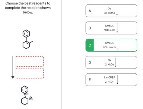 Solved Choose The Best Reagents To Complete The Reaction