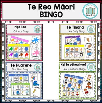 Bundle Te Reo M Ori Bingo Games Colours Weather Body Parts And Emotions