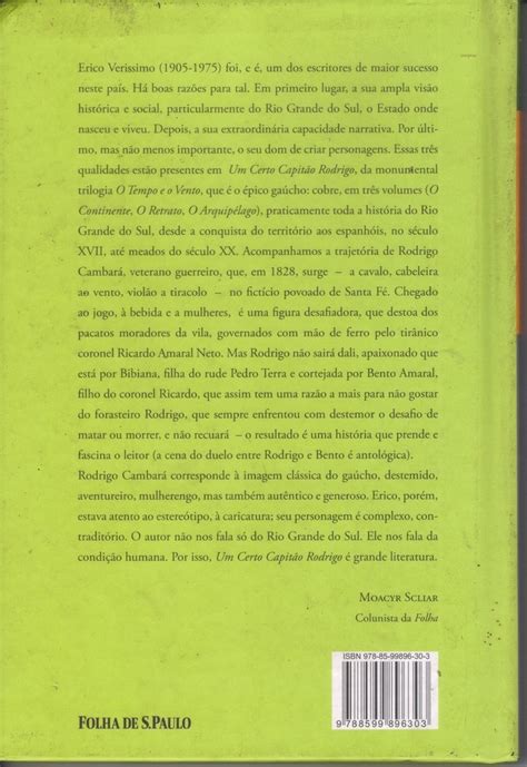 Um Certo Capit O Rodrigo Cole O Folha Grandes Escritores Brasileiros