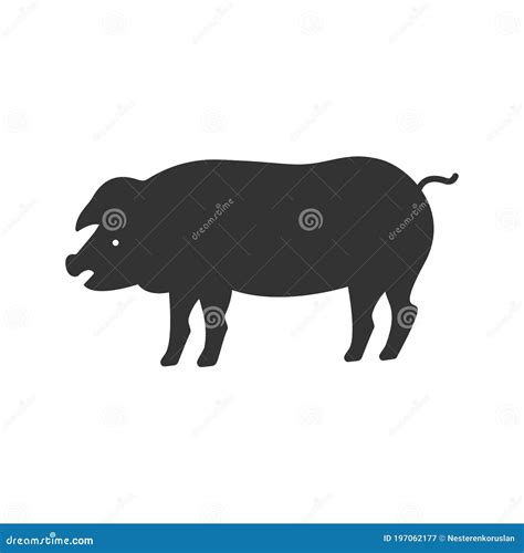 Pig Glyph Icon Stock Vector Illustration Of Icon Piglet 197062177