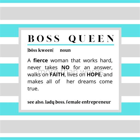 Boss Queen Art Boss Lady Quotes Female Entrepreneur Printable Etsy