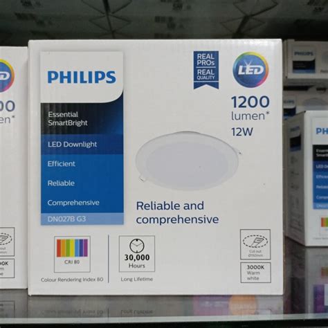 Jual BARU! DOWNLIGHT LED PHILIPS DN027B G3 12W 6" 3000K SMARTBRIGHT G2 ...